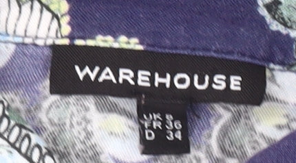 Womens UK Size 8 Warehouse Multicoloured Blouse