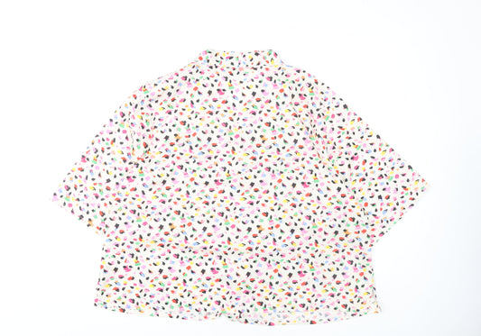 Womens UK Size L Warehouse Multicoloured Basic Blouse