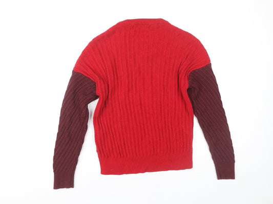 Womens UK Size S Marks and Spencer Red Pullover Jumper