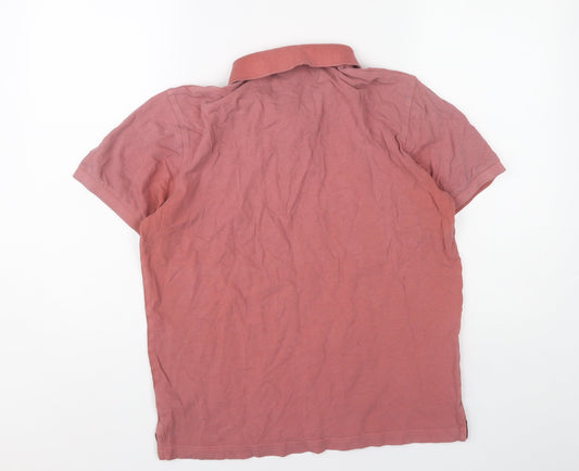 GANT Men's Polo Medium Pink Short Sleeve