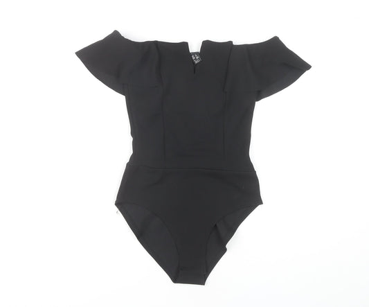 Womens UK Size 6 New Look One-Piece Black Bodysuit