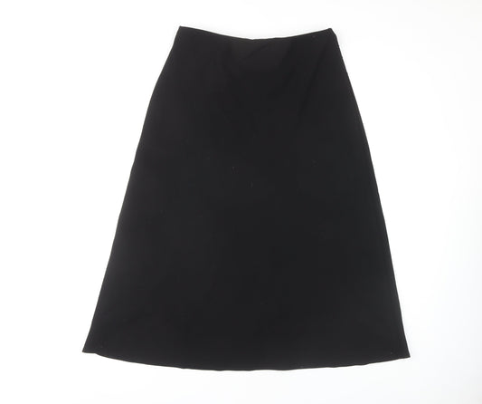 Marks and Spencer Women's Black Midi A-Line Skirt UK 14