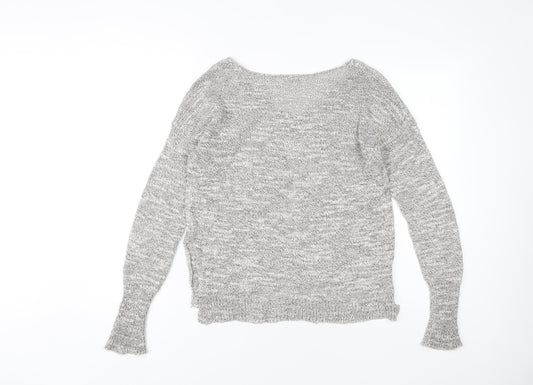 Womens UK Size XS Hollister Grey Pullover Jumper