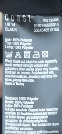 Coast Women's Black Shift Dress Size 14 Party