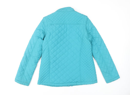 Womens UK Size 10 DASH Blue Quilted Coat