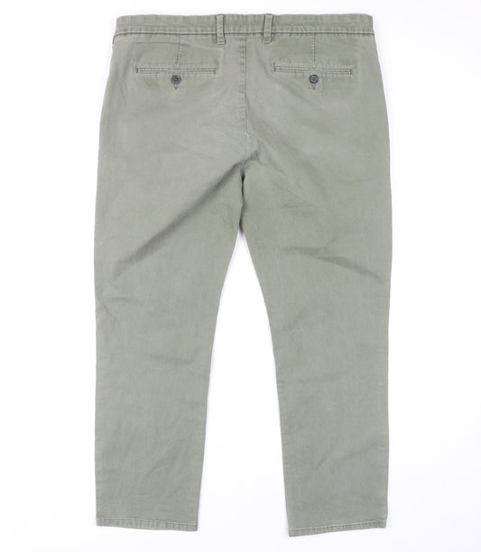 Marks and Spencer Green Slim Fit Chino Trousers