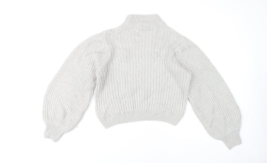 Womens UK Size 2XS NA-KD Grey Pullover Jumper