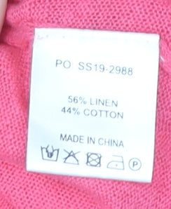 Hush Women's Pink Pullover V-Neck Jumper S