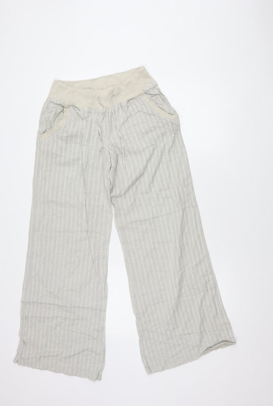 Womens UK Size 8 Divided Relaxed Fit Cropped Beige Trousers