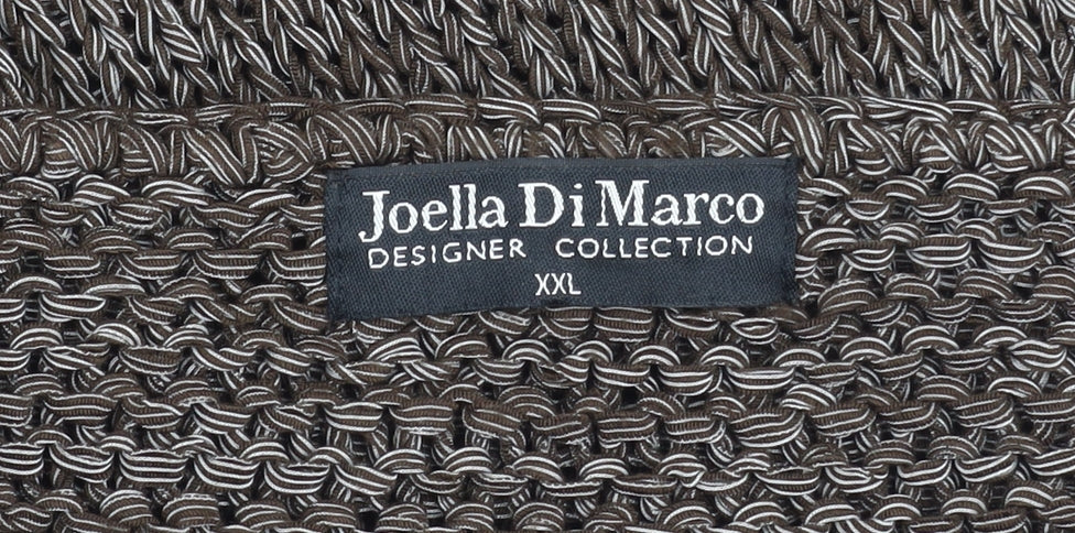 Womens UK Size XL Joella Di Marco Brown Wrap Jumper