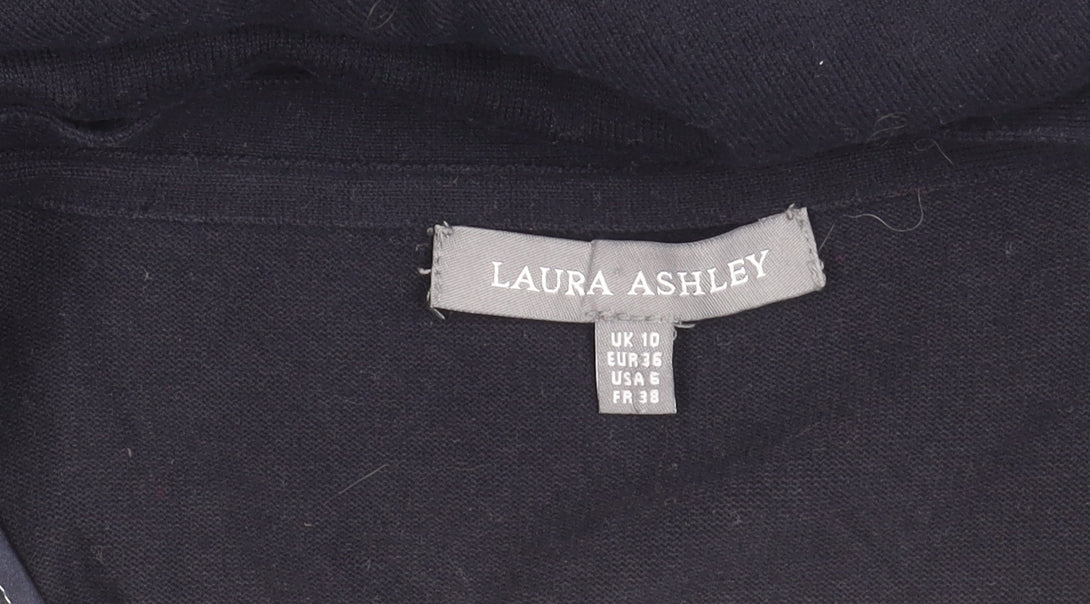 Laura Ashley Women's Black Cardigan UK 10 Cotton Blend