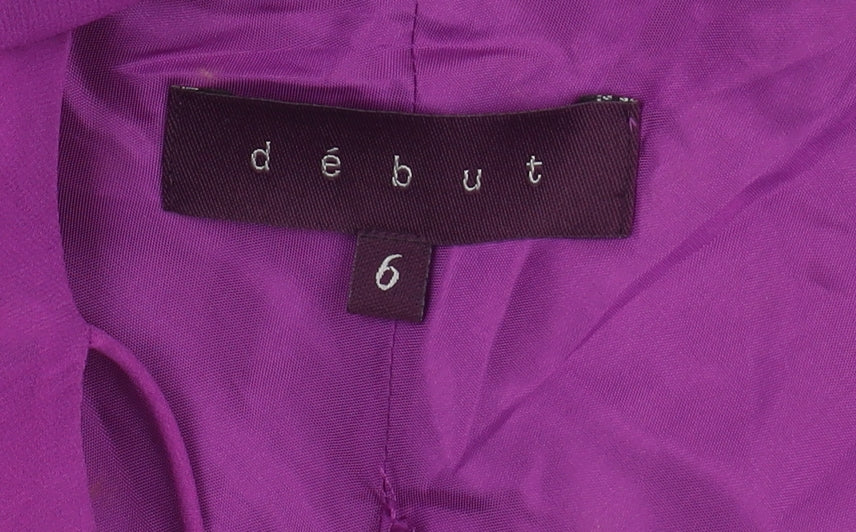 Debenhams Women's Purple Silk Slip Dress Size 6