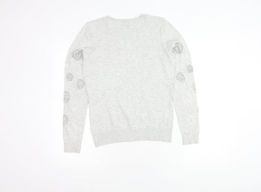 Womens UK Size 8 RJR.John Rocha Grey Pullover Jumper