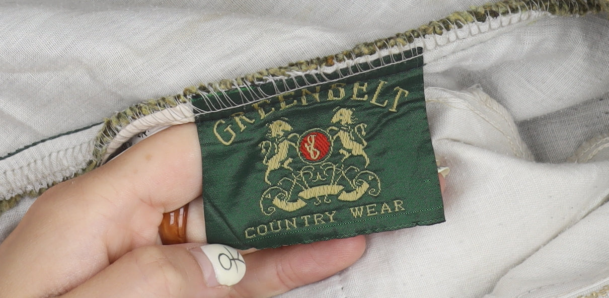 Greenbelt Men's Beige Cropped Wool Trousers Size 32