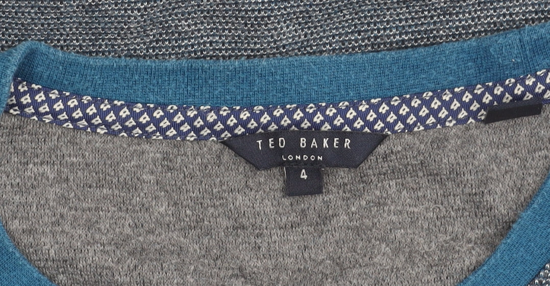 Ted Baker Men's Blue Pullover Jumper L, Classic Crew