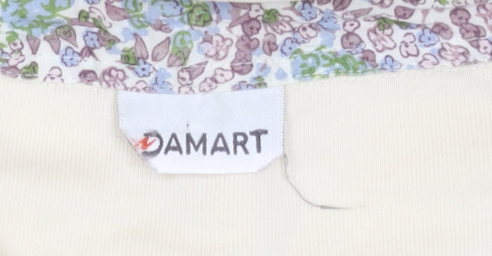 Damart Women's Beige Collared Polo Shirt Size L