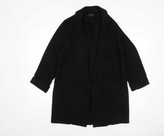 Womens UK Size 10 New Look Black Overcoat