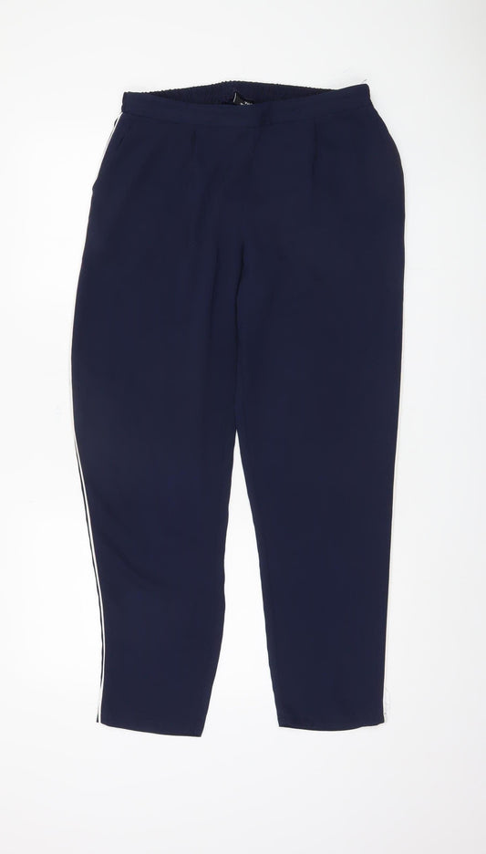 Womens UK Size 12 Wallis Regular Fit Jogger Blue Trousers