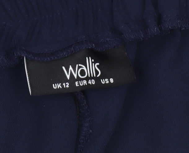 Womens UK Size 12 Wallis Regular Fit Jogger Blue Trousers