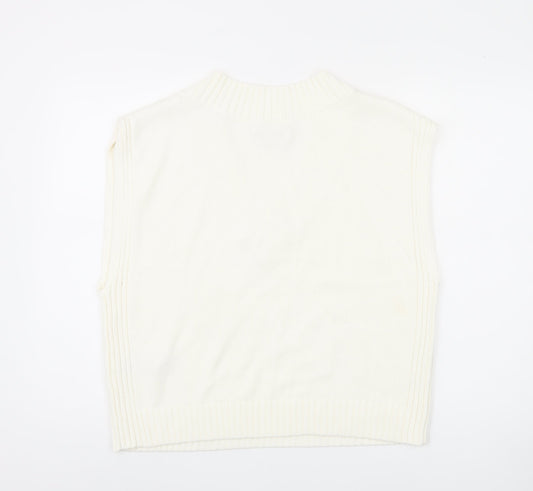 Jack Wills Women's Ivory Cotton Vest, Size 16