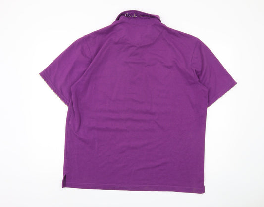 Paul Smith Men's Purple Polo, Short Sleeve, Size M