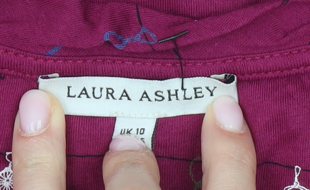 Laura Ashley Pink Geometric Women's Long Sleeve Top