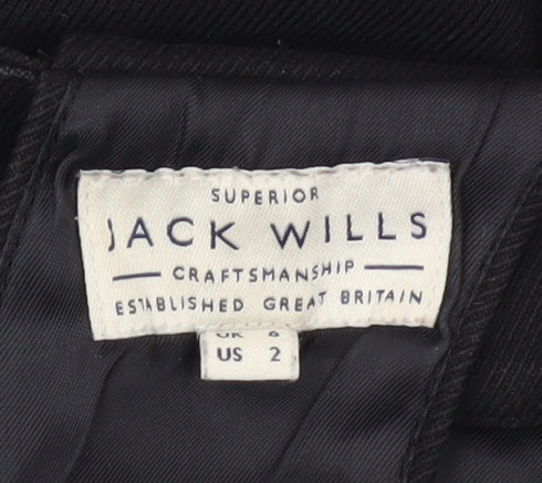 Jack Wills Womens Black Fit & Flare Dress Size 2