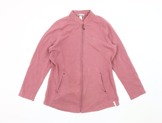 Domyos Women's Pink Jacket Size 14 Casual Long Sleeve