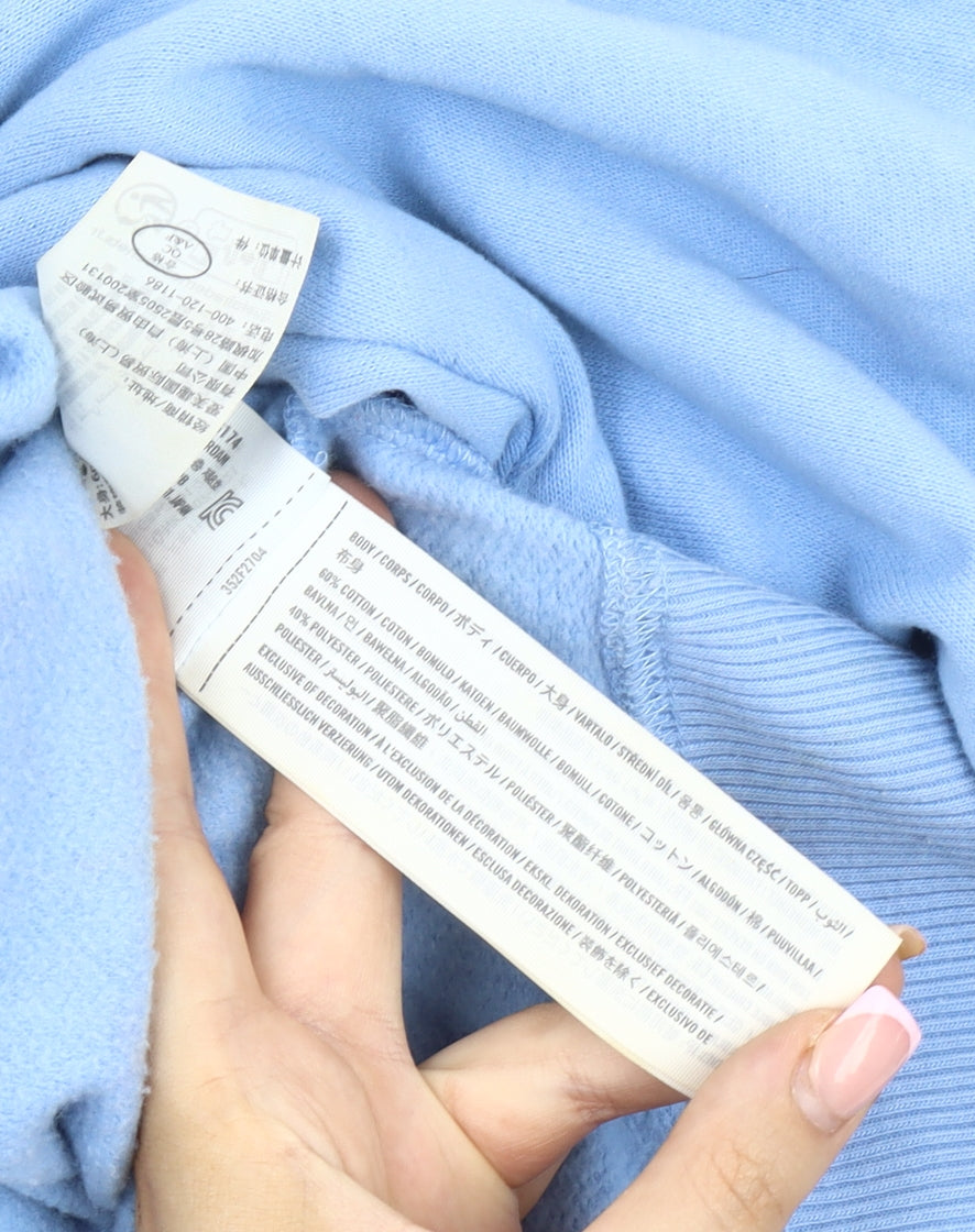 Hollister Women's Blue Graphic Sweatshirt Size S