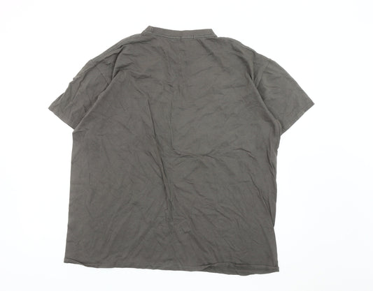 Boohoo Women's Grey T-Shirt Size 18 Western Style