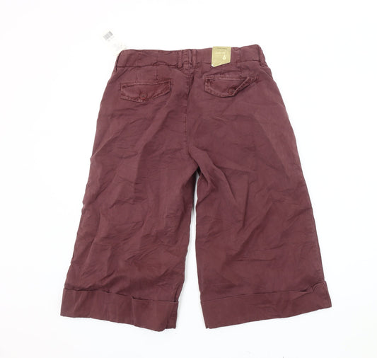 Old Navy Women's Red Wide-Leg Cropped Trousers, Size 6