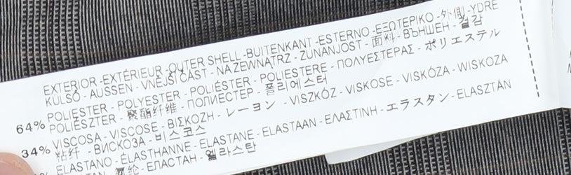 Zara Basic Grey Plaid Blazer Women's M Single-Breasted