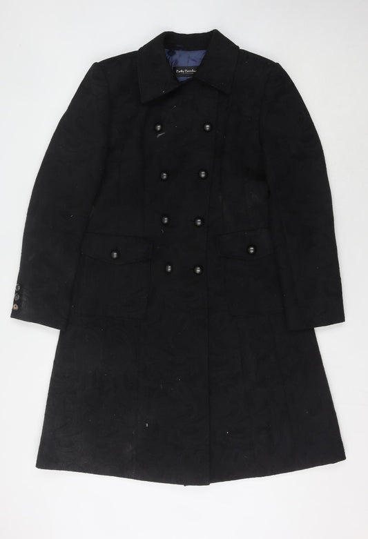 Womens UK Size 10 Betty Barclay Black Overcoat