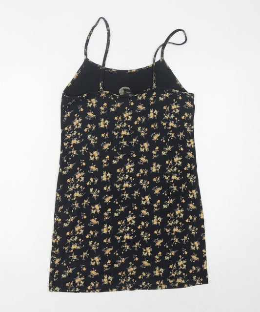 Urban Outfitters Women's Black Floral Slip Dress XL