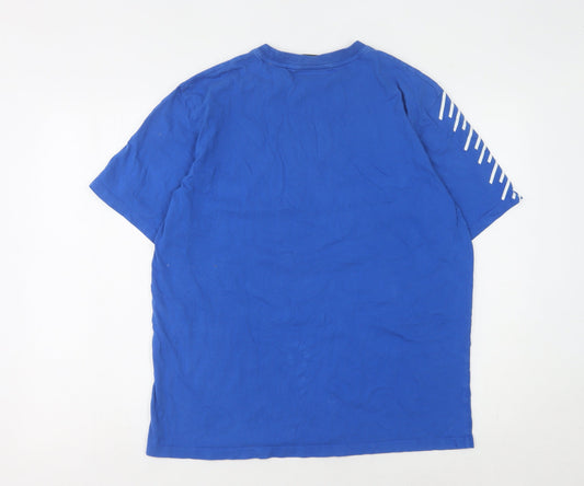 Superdry Men's Blue T-Shirt, M, Crew Neck, Logo Detail