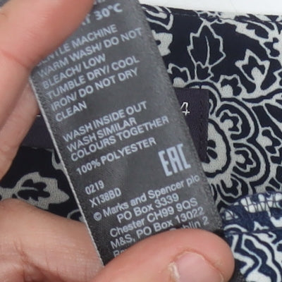 Womens UK Size 14 Marks and Spencer Blue Basic Blouse