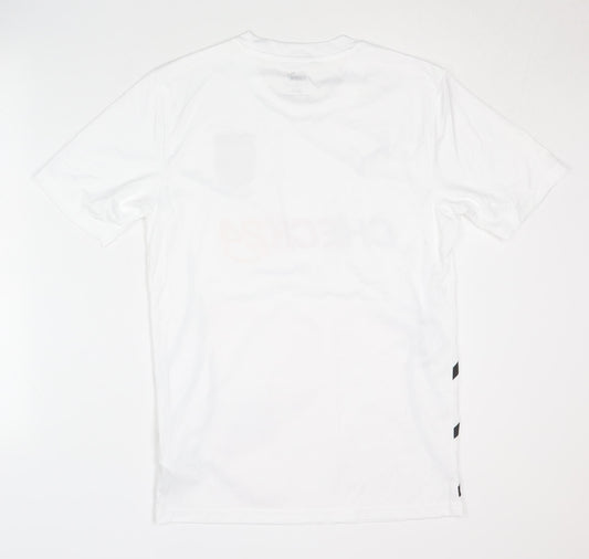 Back view of Puma Men's Germany White Home Shirt, size S, Short Sleeves, Excellent