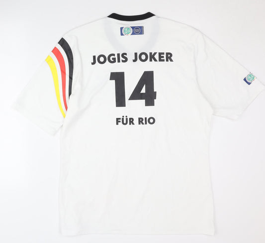 White Adult Large DFB Football Shirt - Home Kit, Short Sleeves