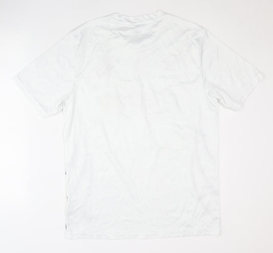 Back view of Puma Men's White Football Shirt L | Deutschland Home Kit