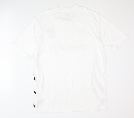 Back view of Puma Adult White Deutschland Training Shirt, size L