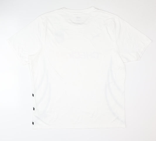 Back view of Puma XL Deutschland Football Shirt, White, Adults Home Kit