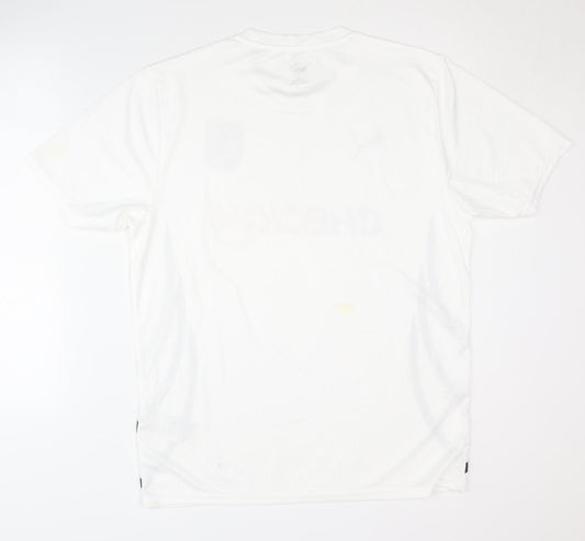 Back view of Puma Adult White Deutschland Football Shirt L Short Sleeves