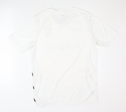 Back view of Puma Adult White Football Shirt Medium - Deutschland