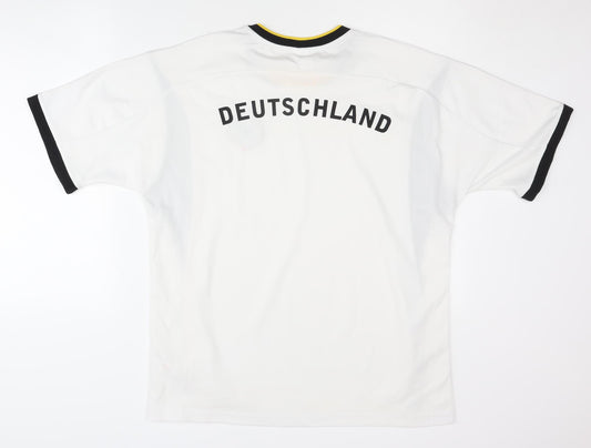 DFB Football Shirt L White Short Sleeves Adult