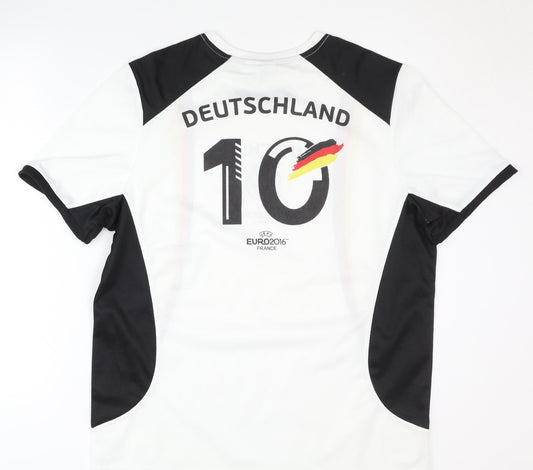 Back view of Deutschland Euro 2016 Home Shirt L White Adult Football