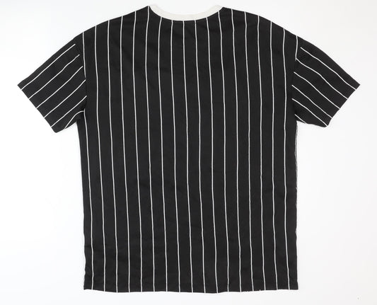FB Sister Unisex Black Striped Jersey T-Shirt Size S