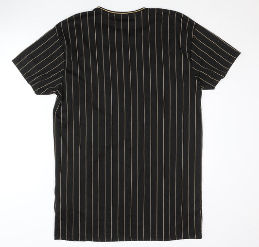 FB Sister Men's M Black Striped Jersey T-Shirt