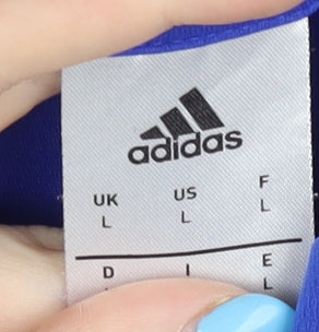 Adidas Men's Blue L T-Shirt Athletic Fit