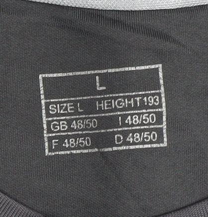 Adidas Men's Grey T-Shirt Size L Sports Activewear