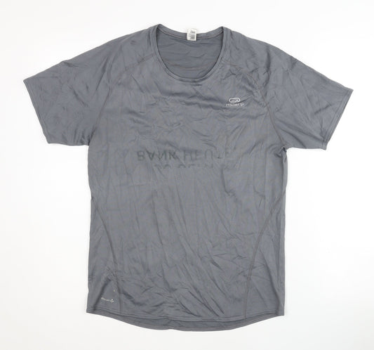 Mens UK Size S DECATHLON Grey Running & Jogging T-Shirt